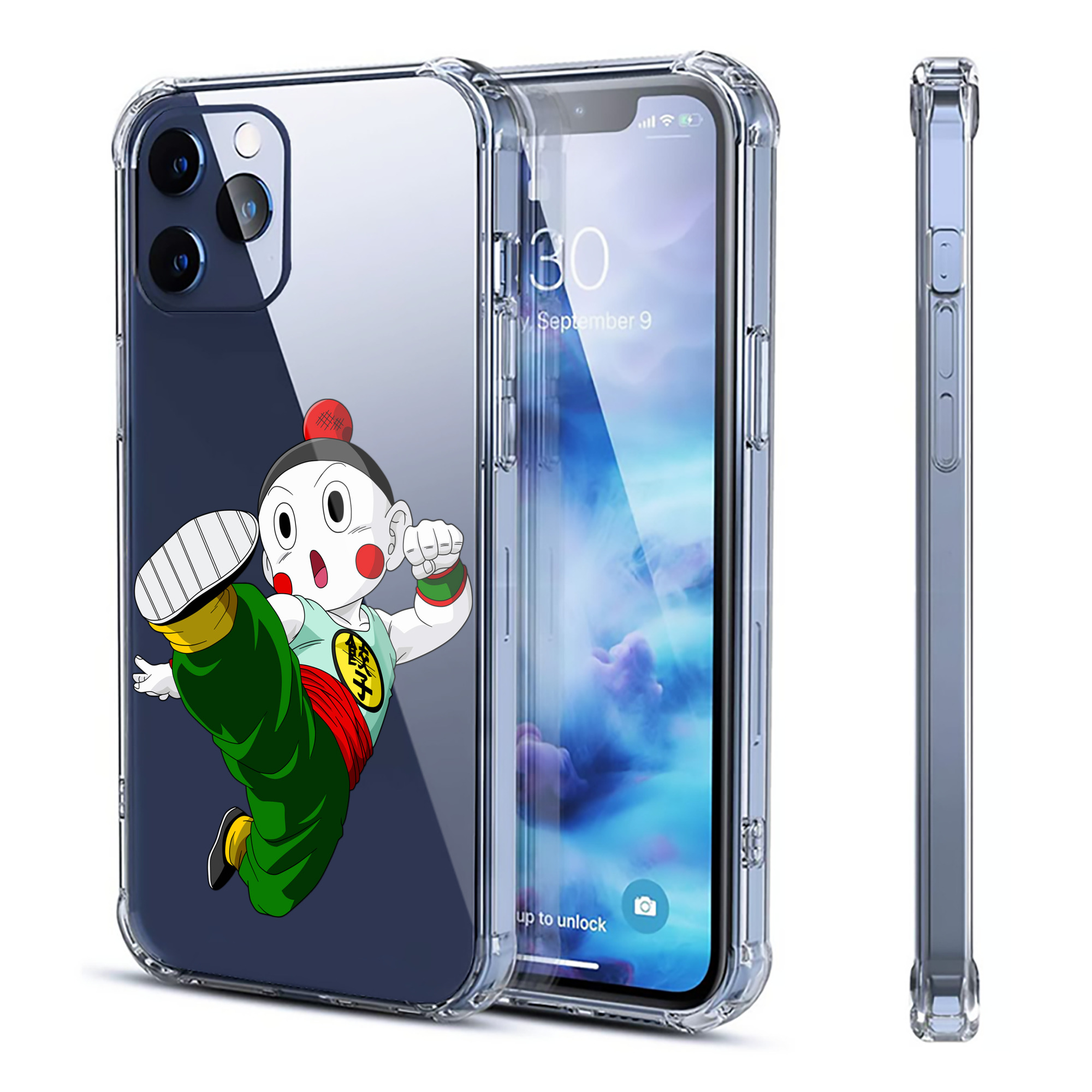 （画像用） ドラゴンボール 餃子（チャオズ）DRAGON BALL Chaoz 【iPhone 12シリーズ対応】透明スマホケース（クリアソフトケース）